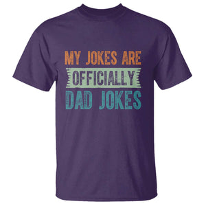 My Jokes Are Officially Dad Jokes T Shirt Funny New Dad First Fathers Day TS10 Purple Print Your Wear