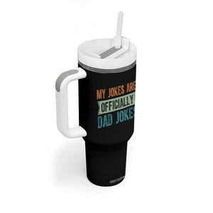 My Jokes Are Officially Dad Jokes Tumbler With Handle Funny New Dad First Fathers Day TS10 Print Your Wear