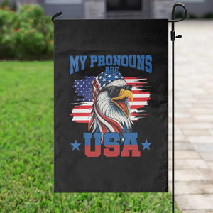 My Pronouns Are USA Garden Flag Bold Patriotic Eagle with American Flag Bandana Mullet TS02 Print Your Wear