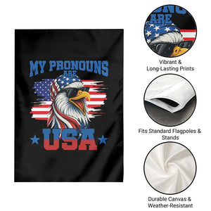 My Pronouns Are USA Garden Flag Bold Patriotic Eagle with American Flag Bandana Mullet TS02 Print Your Wear