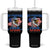 My Pronouns Are USA Tumbler With Handle Bold Patriotic Eagle with American Flag Bandana Mullet TS02 One Size: 40 oz Black Print Your Wear
