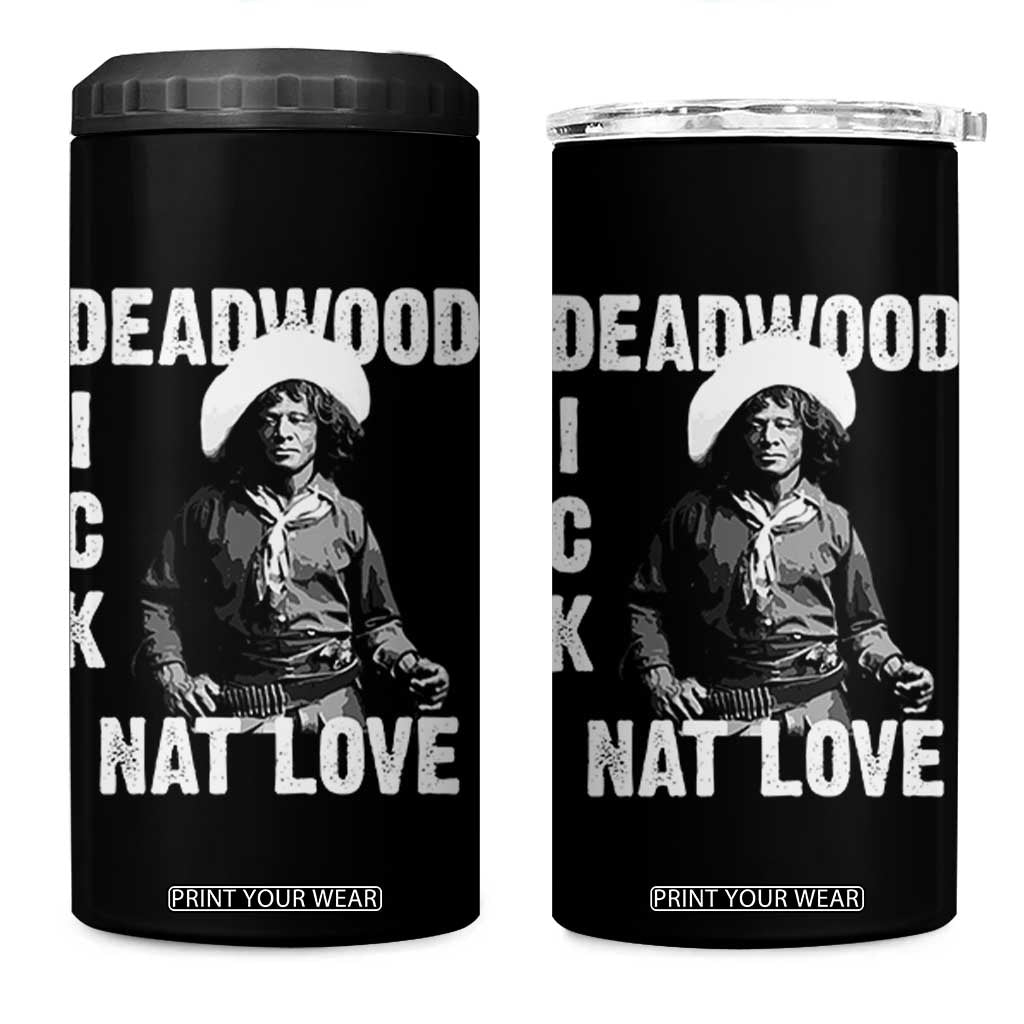 Nat Love 4 in 1 Can Cooler Tumbler Deadwood Dick Black Cowboy Western Legend Vintage TS02 One Size: 16 oz Black Print Your Wear