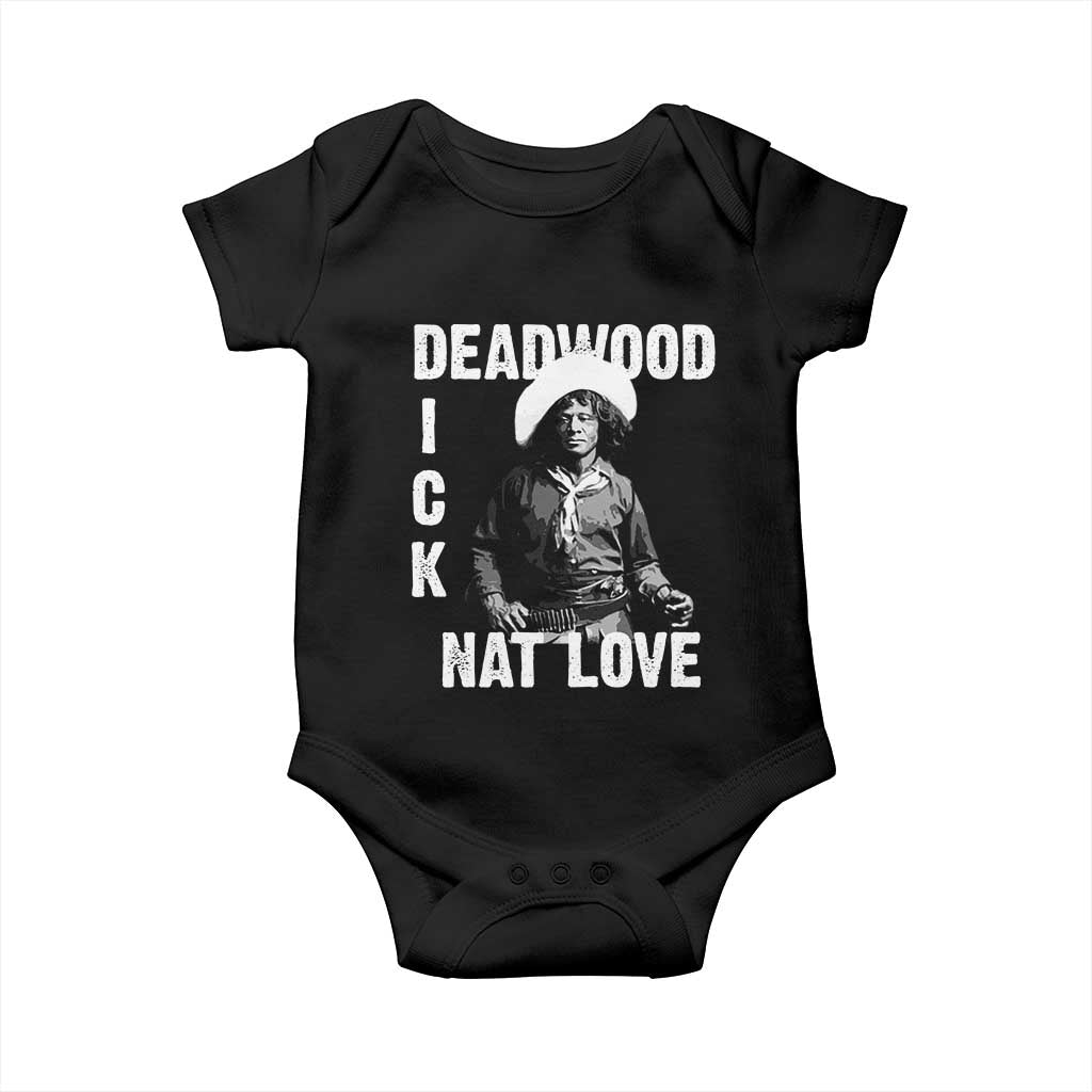 Nat Love Baby Onesie Deadwood Dick Black Cowboy Western Legend Vintage TS02 Black Print Your Wear
