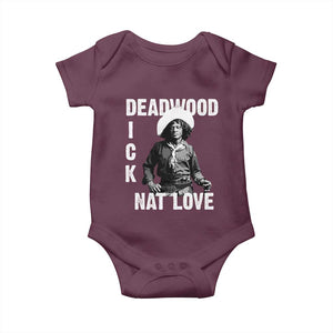 Nat Love Baby Onesie Deadwood Dick Black Cowboy Western Legend Vintage TS02 Maroon Print Your Wear