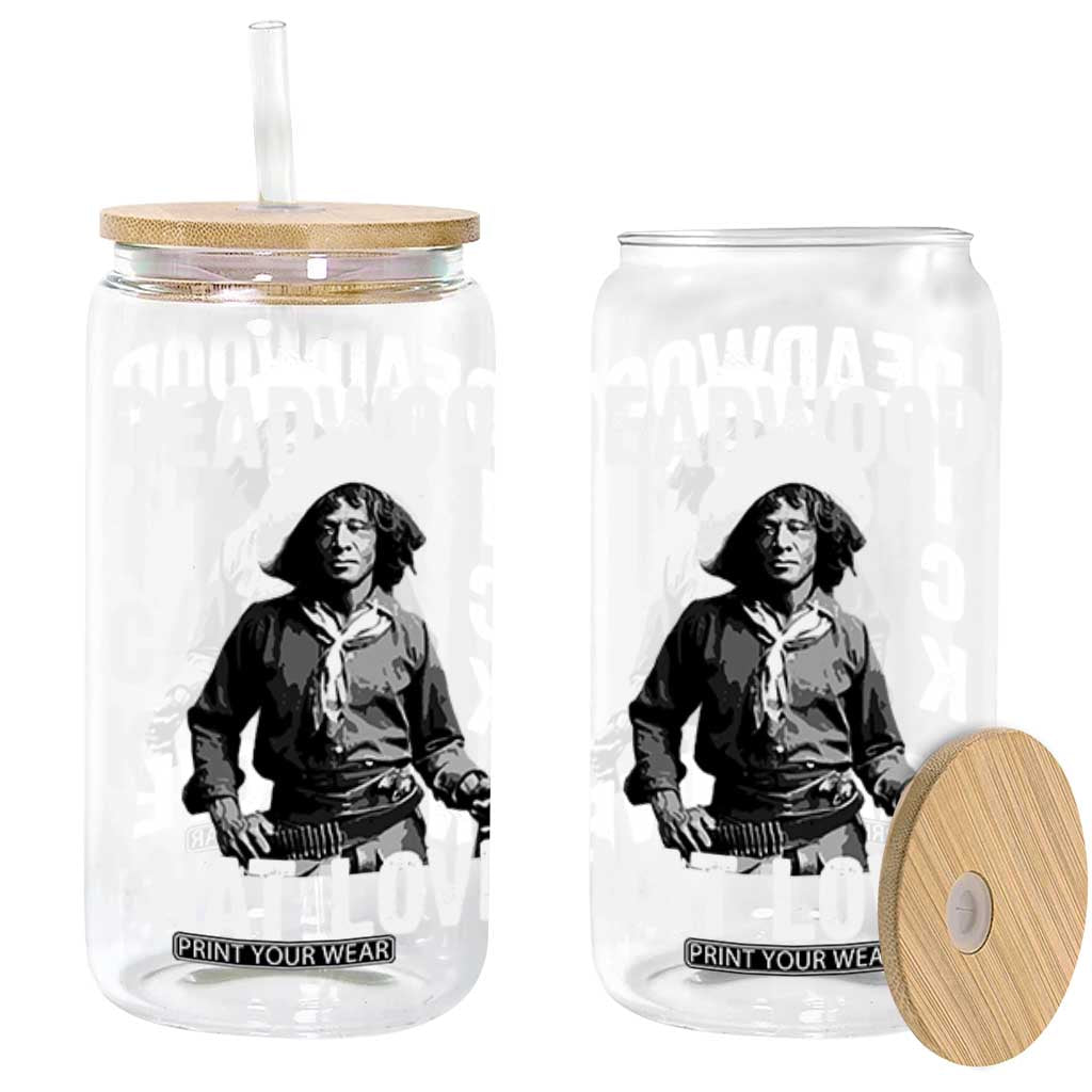 Nat Love Glass Can Deadwood Dick Black Cowboy Western Legend Vintage TS02 Black Print Your Wear