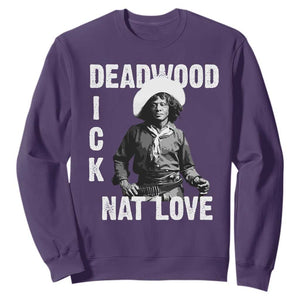 Nat Love Sweatshirt Deadwood Dick Black Cowboy Western Legend Vintage TS02 Purple Print Your Wear