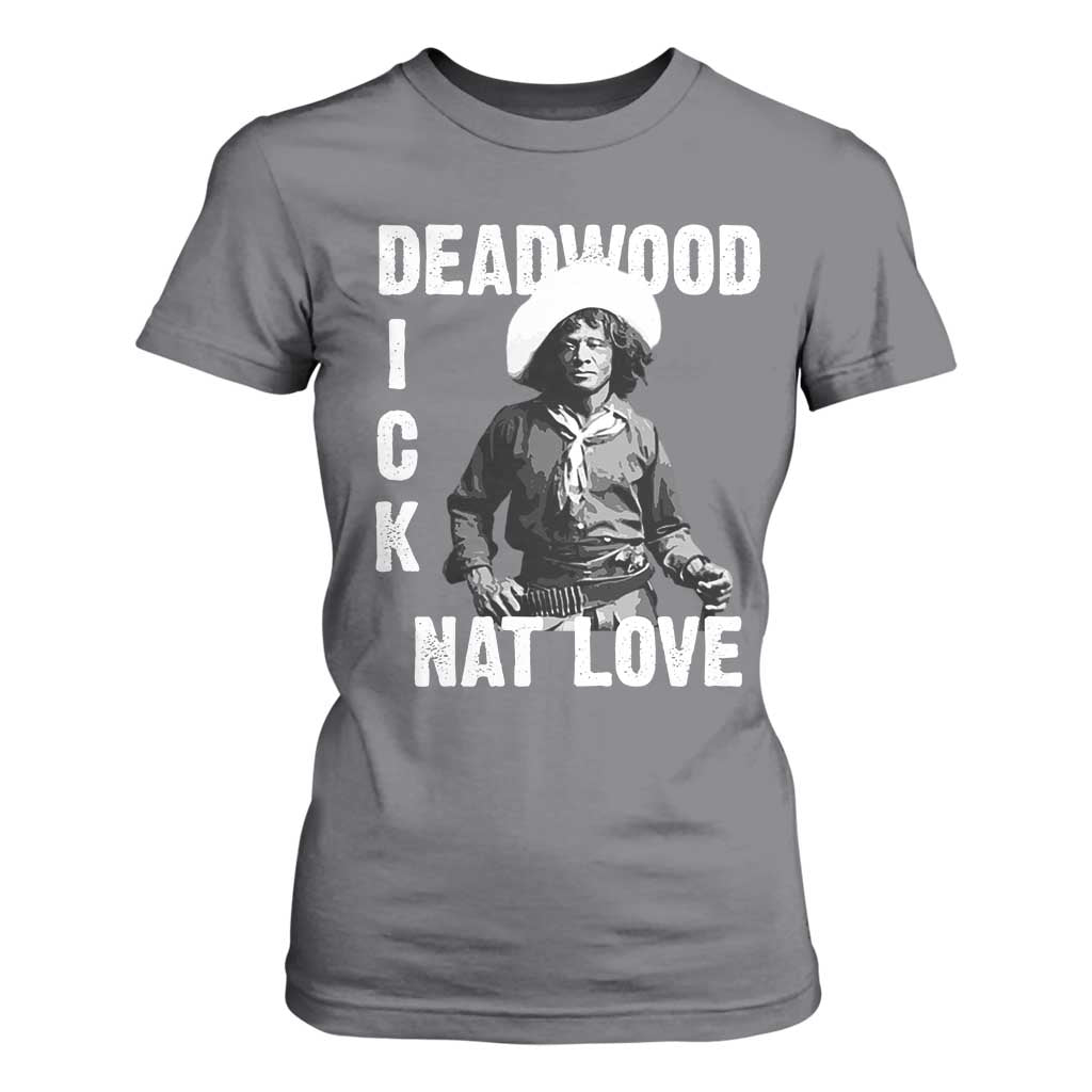 Nat Love T Shirt For Women Deadwood Dick Black Cowboy Western Legend Vintage TS02 Charcoal Print Your Wear