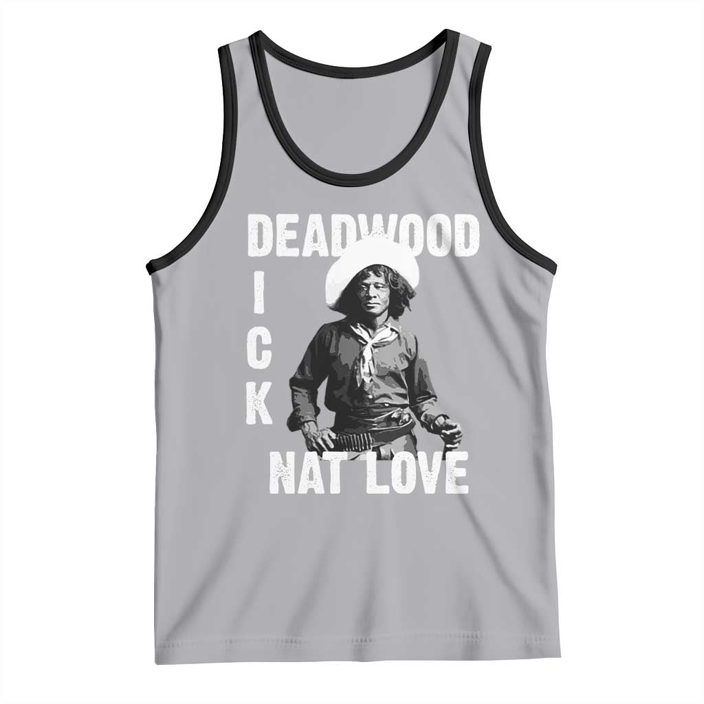 Nat Love Tank Top Deadwood Dick Black Cowboy Western Legend Vintage TS02 Athletic Heather Black Print Your Wear