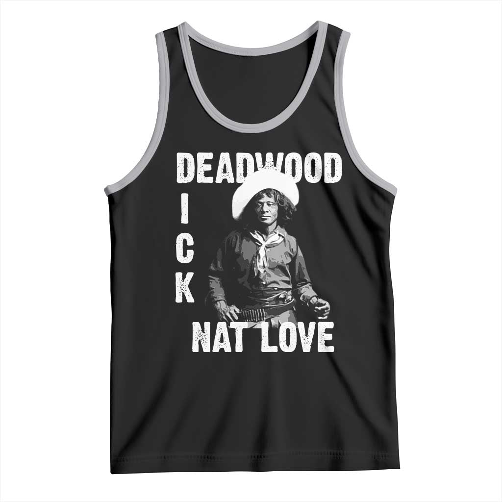 Nat Love Tank Top Deadwood Dick Black Cowboy Western Legend Vintage TS02 Black Athletic Heather Print Your Wear