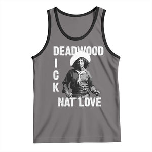 Nat Love Tank Top Deadwood Dick Black Cowboy Western Legend Vintage TS02 Deep Heather Black Print Your Wear