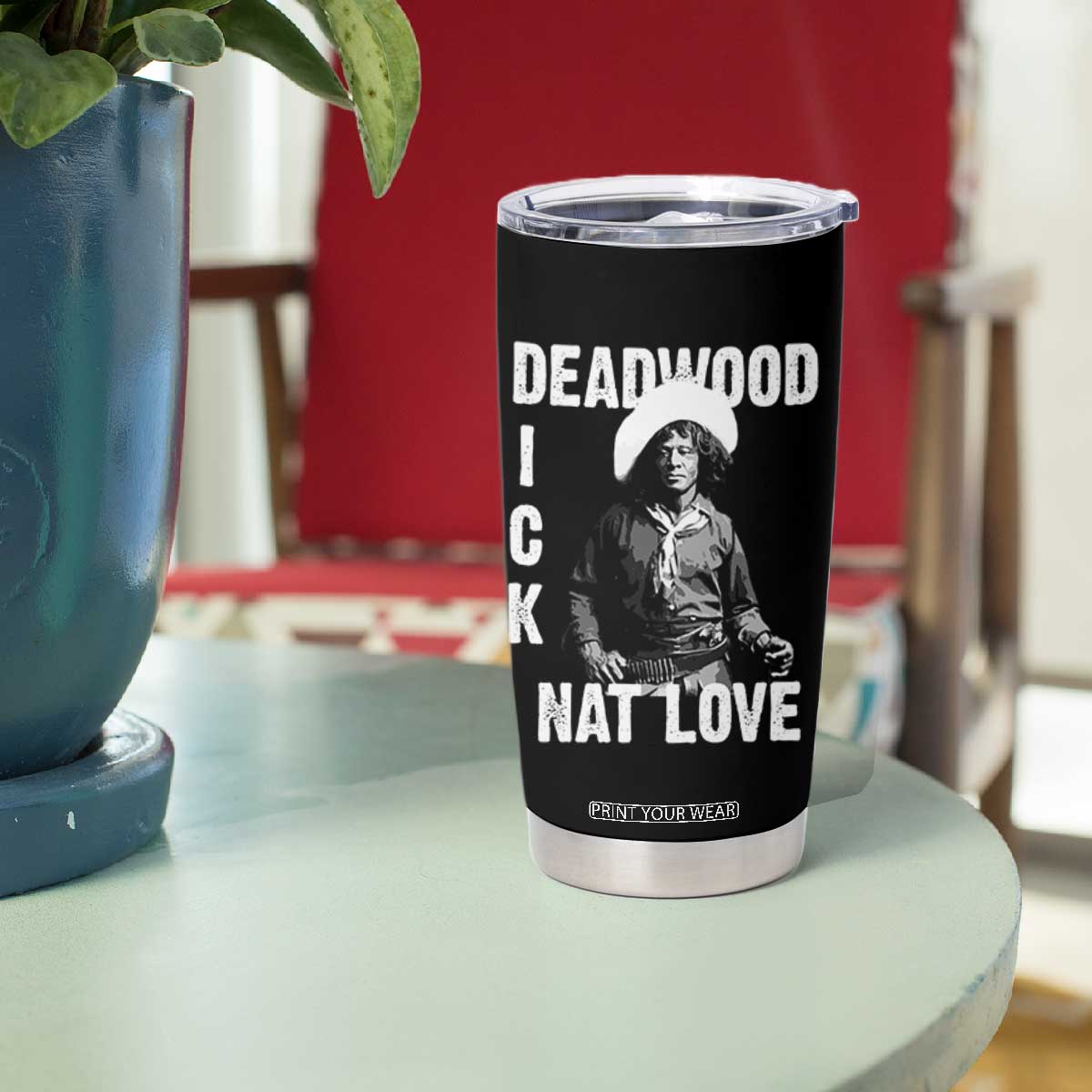 Nat Love Tumbler Cup Deadwood Dick Black Cowboy Western Legend Vintage TS02 Print Your Wear