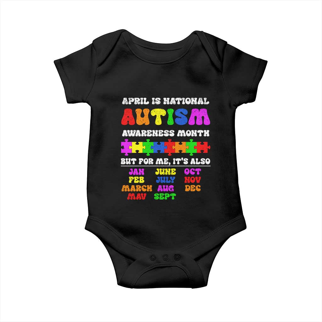 National Autism Awerness Month Baby Onesie Autistic Kids Gift TS10 Black Print Your Wear