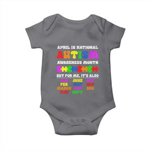 National Autism Awerness Month Baby Onesie Autistic Kids Gift TS10 Charcoal Print Your Wear