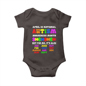 National Autism Awerness Month Baby Onesie Autistic Kids Gift TS10 Dark Chocolate Print Your Wear