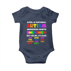 National Autism Awerness Month Baby Onesie Autistic Kids Gift TS10 Navy Print Your Wear