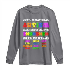 National Autism Awerness Month Long Sleeve Shirt Autistic Kids Gift TS10 Charcoal Print Your Wear