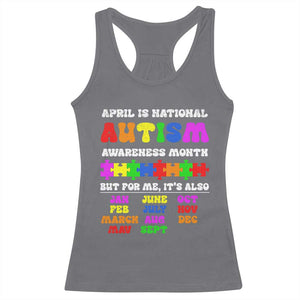 National Autism Awerness Month Racerback Tank Top Autistic Kids Gift TS10 Charcoal Print Your Wear