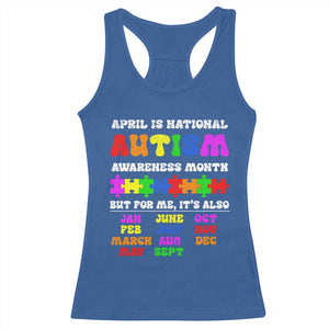 National Autism Awerness Month Racerback Tank Top Autistic Kids Gift TS10 Royal Blue Print Your Wear