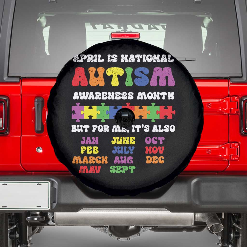 National Autism Awerness Month Spare Tire Cover Autistic Kids Gift TS10 Black Print Your Wear
