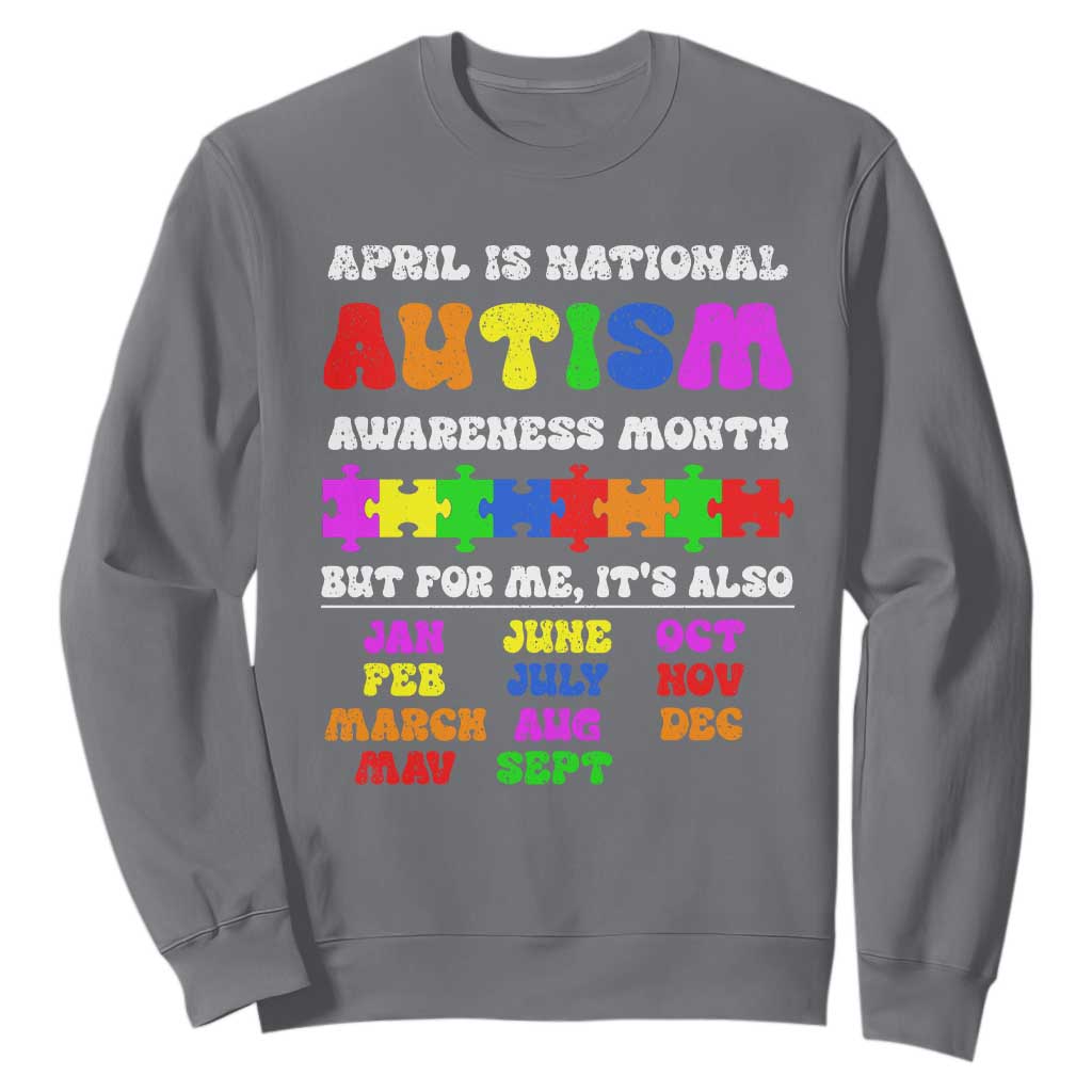National Autism Awerness Month Sweatshirt Autistic Kids Gift TS10 Charcoal Print Your Wear