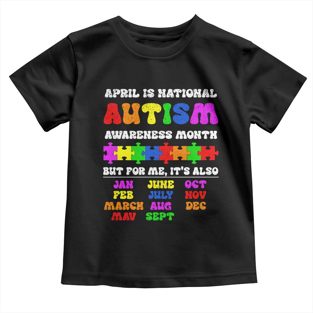 National Autism Awerness Month Toddler T Shirt Autistic Kids Gift TS10 Black Print Your Wear