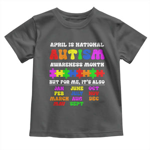 National Autism Awerness Month Toddler T Shirt Autistic Kids Gift TS10 Dark Heather Print Your Wear