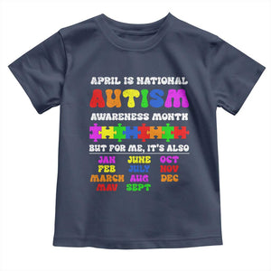 National Autism Awerness Month Toddler T Shirt Autistic Kids Gift TS10 Navy Print Your Wear