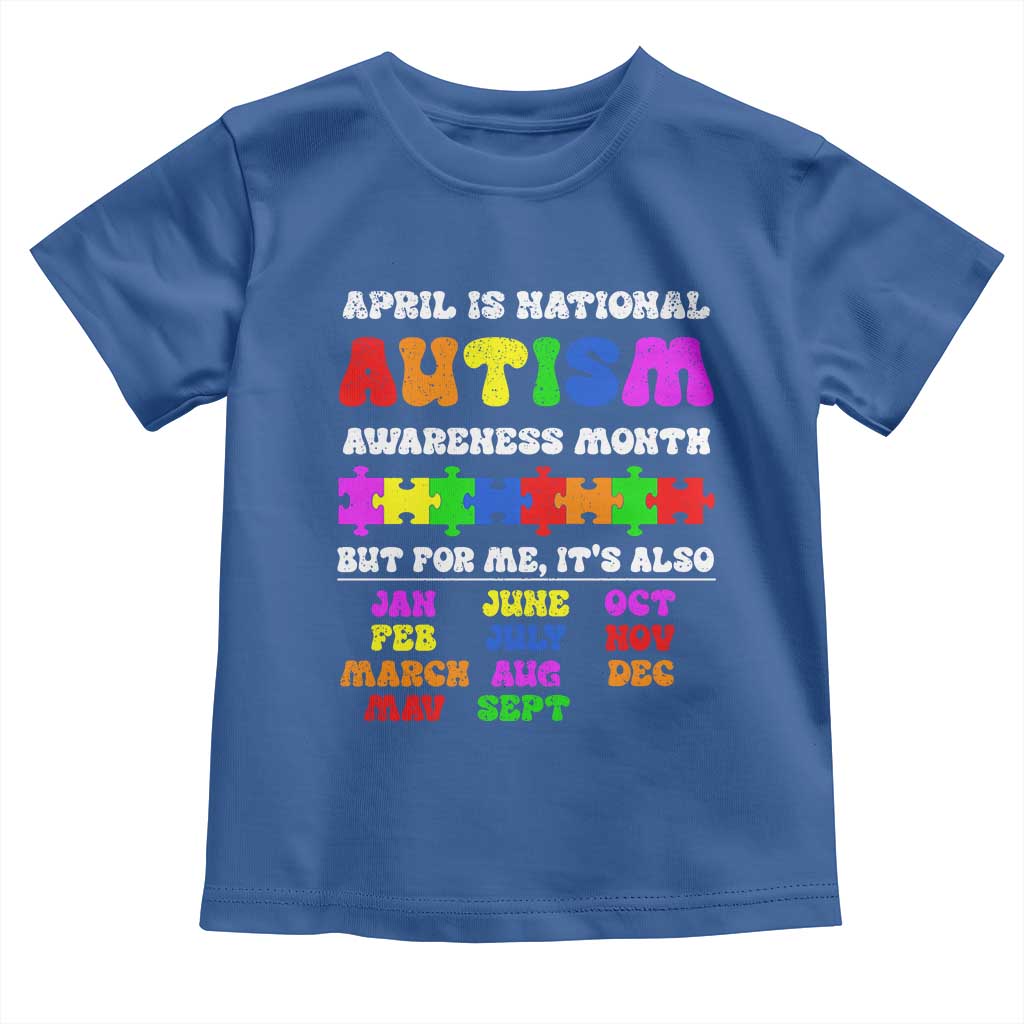 National Autism Awerness Month Toddler T Shirt Autistic Kids Gift TS10 Royal Blue Print Your Wear