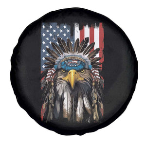 Native American Eagle Spare Tire Cover Feathers US Flag 4th of July Patriotic TS02 Print Your Wear