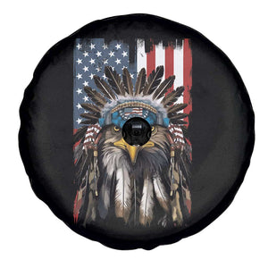 Native American Eagle Spare Tire Cover Feathers US Flag 4th of July Patriotic TS02 Print Your Wear