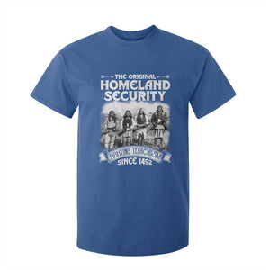 Native American T Shirt For Kid Original Homeland Security TS09 Royal Blue Print Your Wear