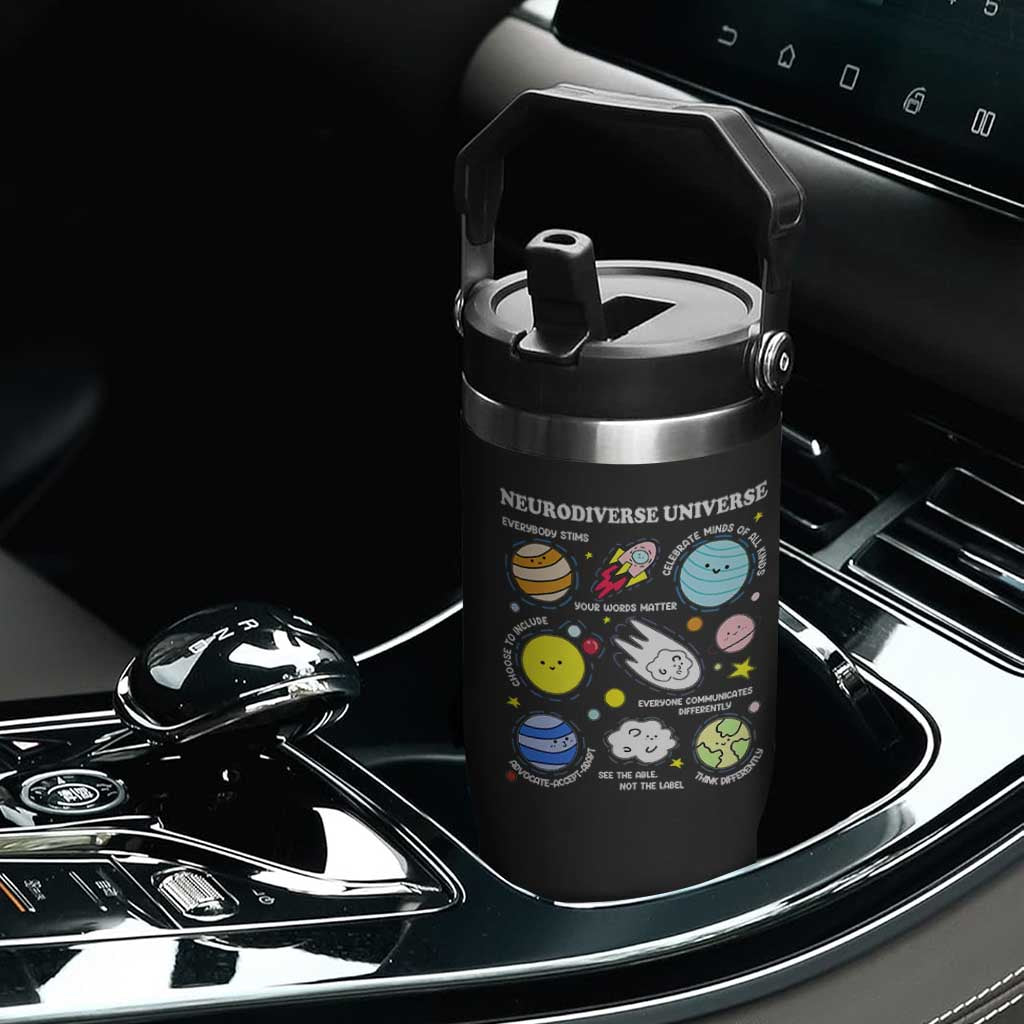 Neurodiverse Universe Flip Straw Tumbler Autism Awareness ADHD ASD Neurodiversity TS02 Print Your Wear