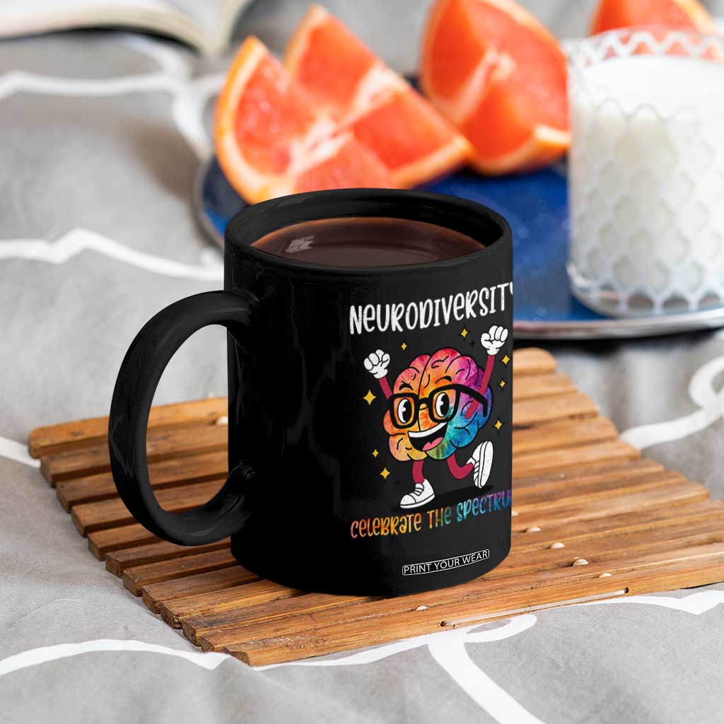 Neurodiversity Brain Coffee Mug Celebrate The Spectrum Autism Acceptance ASD ADHD TS02 Print Your Wear