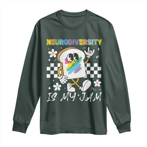 Neurodiversity Is My Jam Inclusion Autism Awareness Long Sleeve Shirt Special Education Teacher Para Gift TS10 Dark Forest Green Print Your Wear