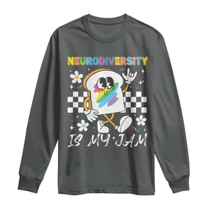 Neurodiversity Is My Jam Inclusion Autism Awareness Long Sleeve Shirt Special Education Teacher Para Gift TS10 Dark Heather Print Your Wear