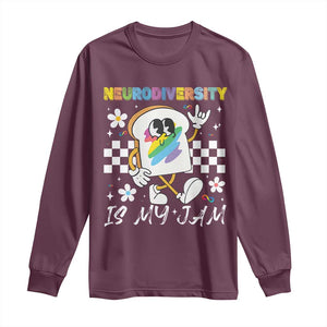 Neurodiversity Is My Jam Inclusion Autism Awareness Long Sleeve Shirt Special Education Teacher Para Gift TS10 Maroon Print Your Wear