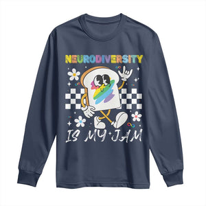 Neurodiversity Is My Jam Inclusion Autism Awareness Long Sleeve Shirt Special Education Teacher Para Gift TS10 Navy Print Your Wear