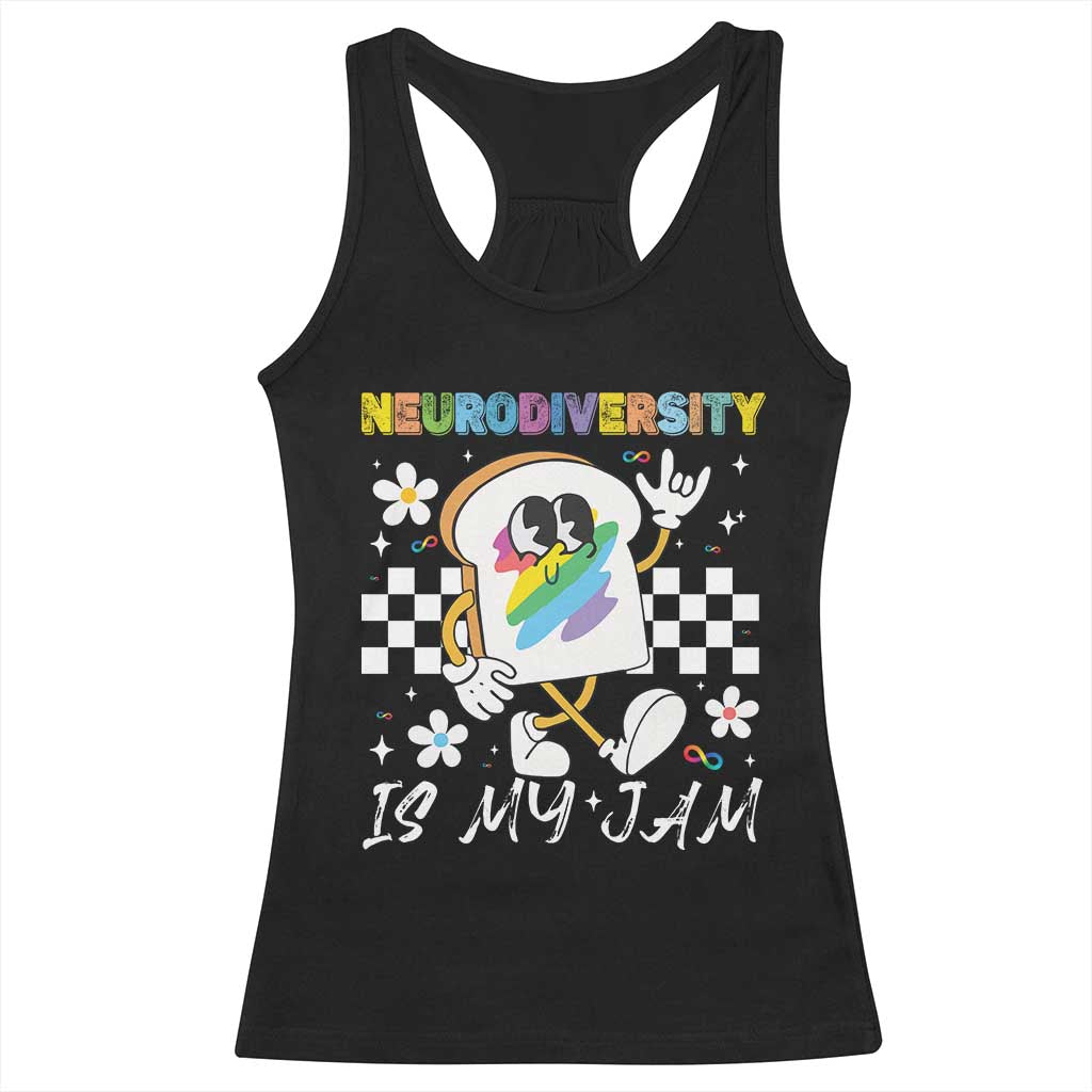 Neurodiversity Is My Jam Inclusion Autism Awareness Racerback Tank Top Special Education Teacher Para Gift TS10 Black Print Your Wear