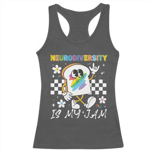 Neurodiversity Is My Jam Inclusion Autism Awareness Racerback Tank Top Special Education Teacher Para Gift TS10 Dark Heather Print Your Wear