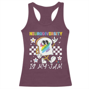 Neurodiversity Is My Jam Inclusion Autism Awareness Racerback Tank Top Special Education Teacher Para Gift TS10 Maroon Print Your Wear