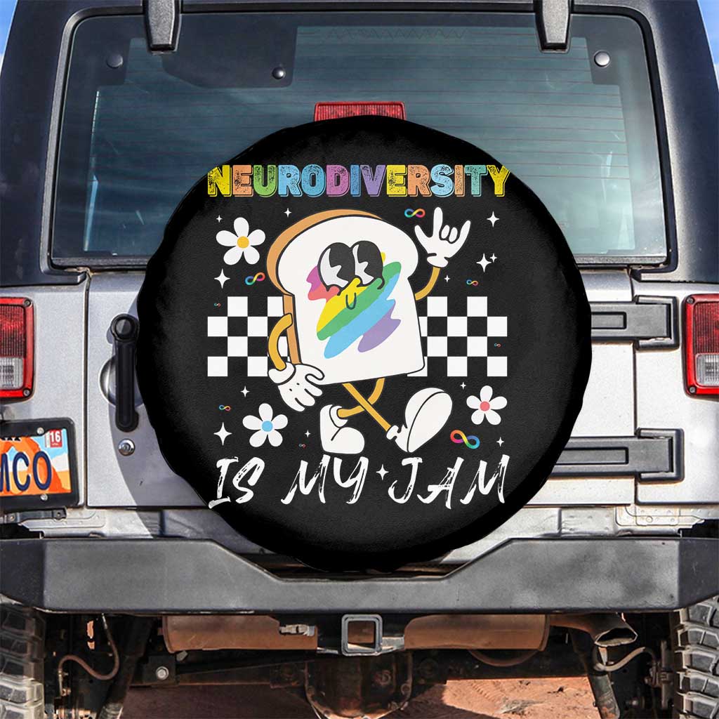 Neurodiversity Is My Jam Inclusion Autism Awareness Spare Tire Cover Special Education Teacher Para Gift TS10 No hole Black Print Your Wear
