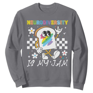 Neurodiversity Is My Jam Inclusion Autism Awareness Sweatshirt Special Education Teacher Para Gift TS10 Charcoal Print Your Wear