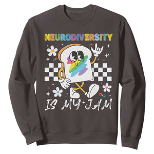 Neurodiversity Is My Jam Inclusion Autism Awareness Sweatshirt Special Education Teacher Para Gift TS10 Dark Chocolate Print Your Wear