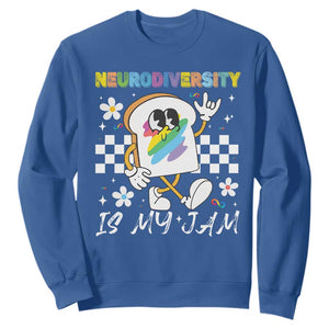 Neurodiversity Is My Jam Inclusion Autism Awareness Sweatshirt Special Education Teacher Para Gift TS10 Royal Blue Print Your Wear