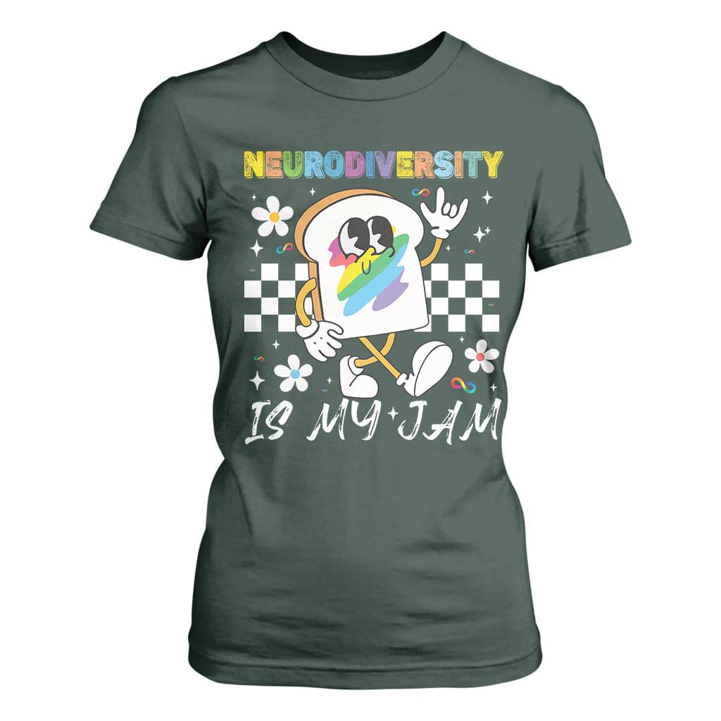 Neurodiversity Is My Jam Inclusion Autism Awareness T Shirt For Women Special Education Teacher Para Gift TS10 Dark Forest Green Print Your Wear
