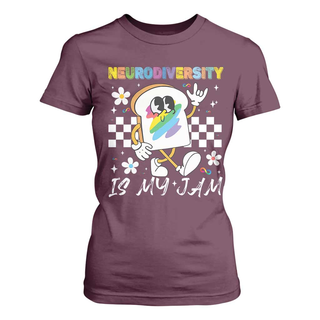 Neurodiversity Is My Jam Inclusion Autism Awareness T Shirt For Women Special Education Teacher Para Gift TS10 Maroon Print Your Wear