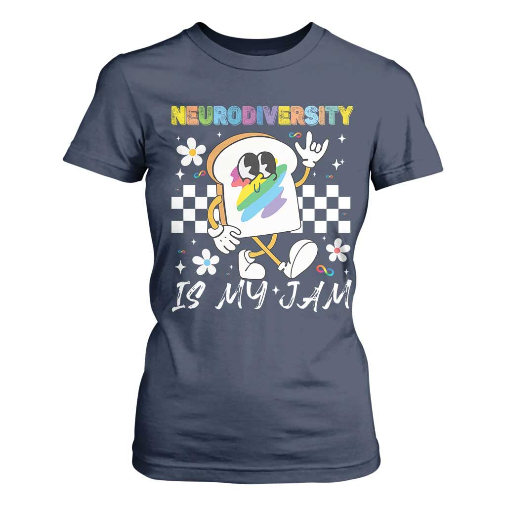Neurodiversity Is My Jam Inclusion Autism Awareness T Shirt For Women Special Education Teacher Para Gift TS10 Navy Print Your Wear