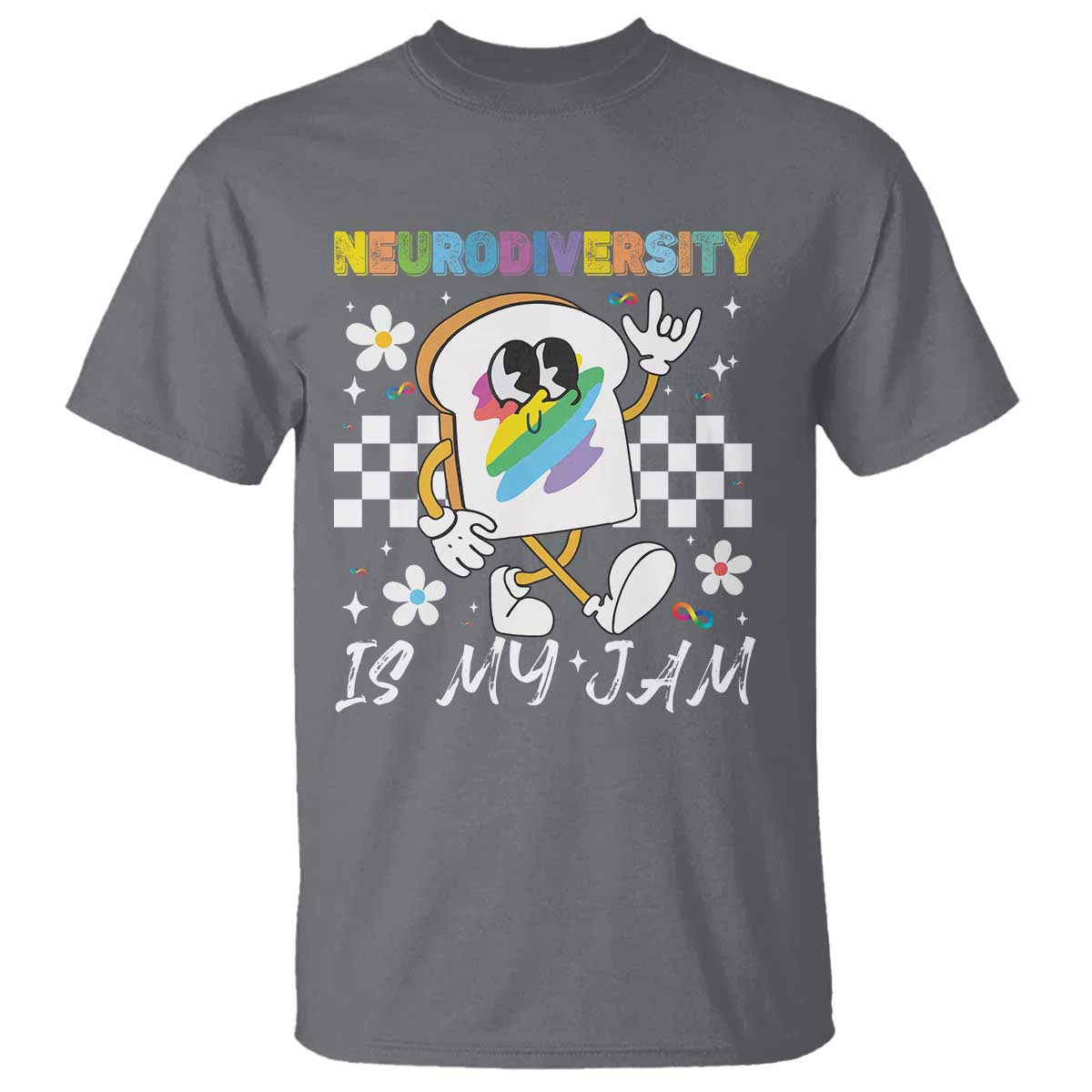 Neurodiversity Is My Jam Inclusion Autism Awareness T Shirt Special Education Teacher Para Gift TS10 Charcoal Print Your Wear