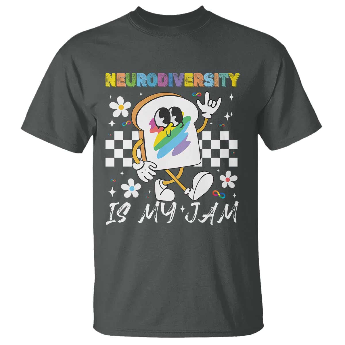 Neurodiversity Is My Jam Inclusion Autism Awareness T Shirt Special Education Teacher Para Gift TS10 Dark Heather Print Your Wear