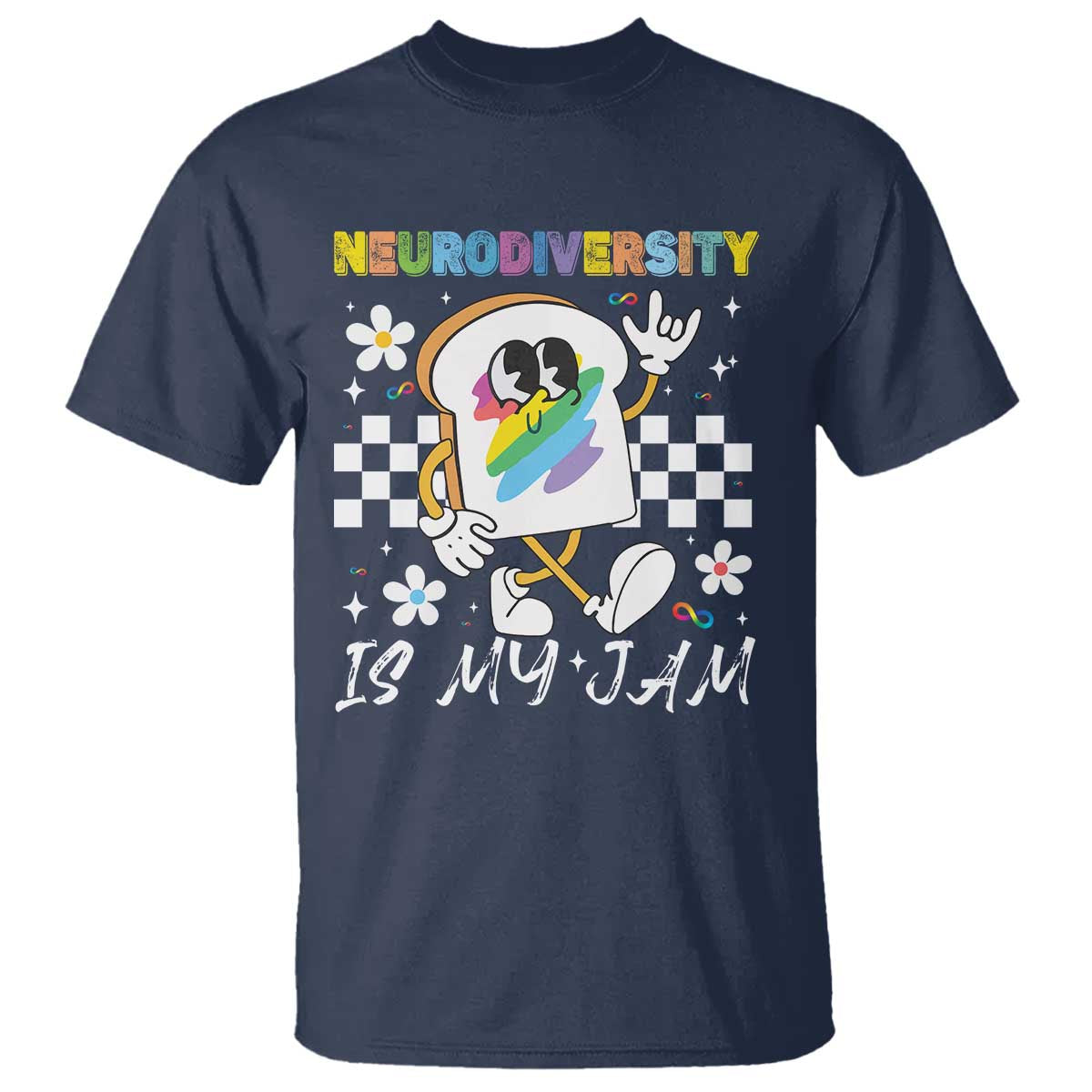 Neurodiversity Is My Jam Inclusion Autism Awareness T Shirt Special Education Teacher Para Gift TS10 Navy Print Your Wear